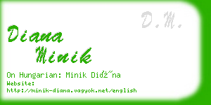 diana minik business card